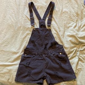 Size 2 black overall shorts